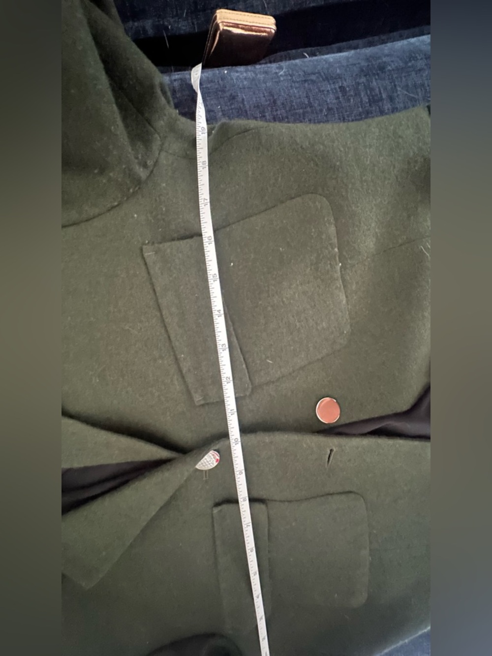 Theory Military Jacket, Size 4, Hunter Green Melange, $575 Retail - Picture 9 of 14
